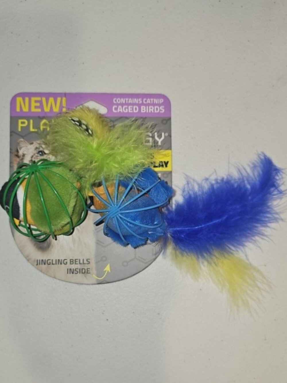 Play by Playology | Caged Bird with Catnip 2 Pack | Lifelike Feather Toy